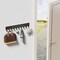 Key Holder for Wall, Key Hooks with 10 Hooks, Wall Mounted Key Holder for Hallway, Self Adhesive Key Rack(Black)